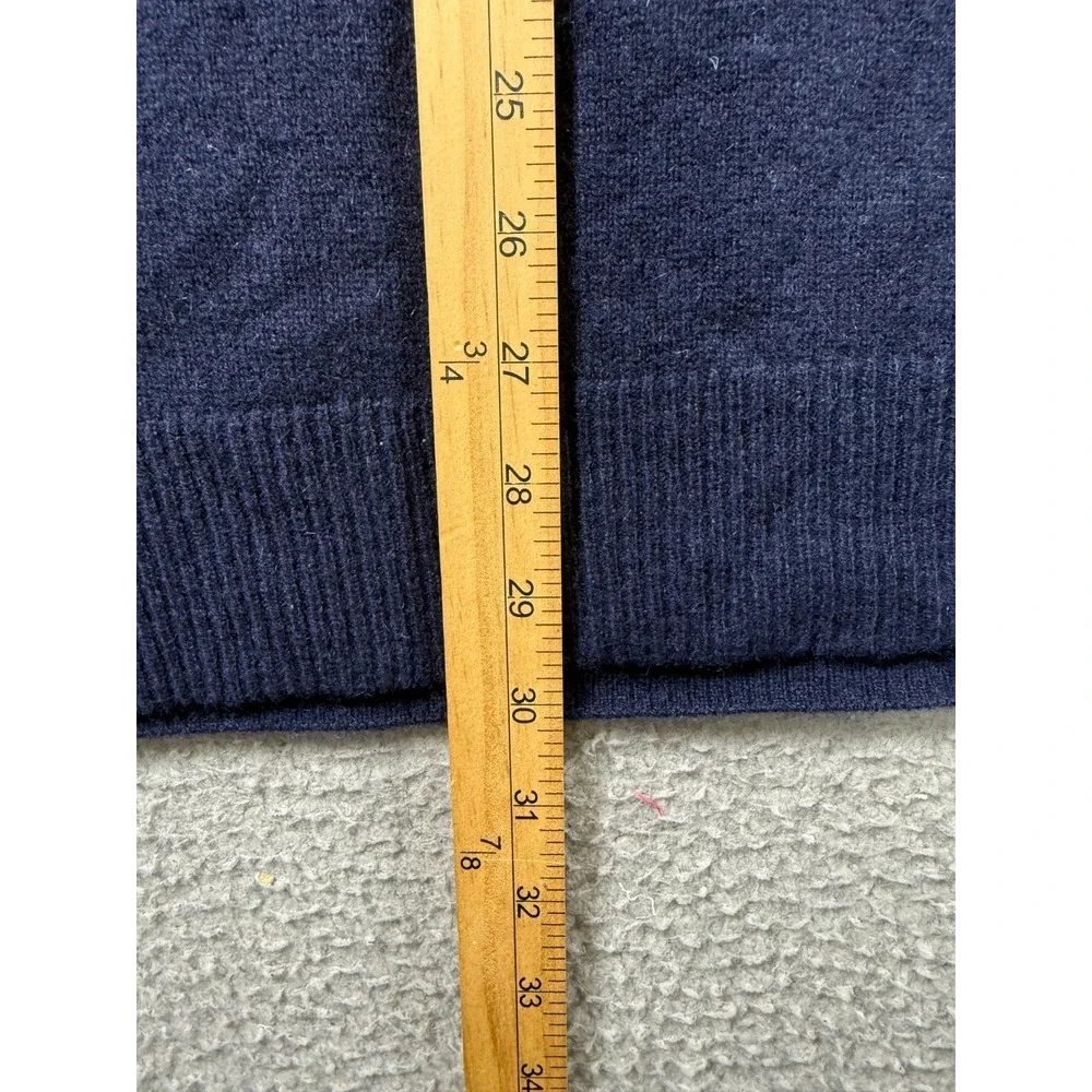 Banana Republic 100% Cashmere Size XL Crew Neck Oversized Sweater Navy Blue